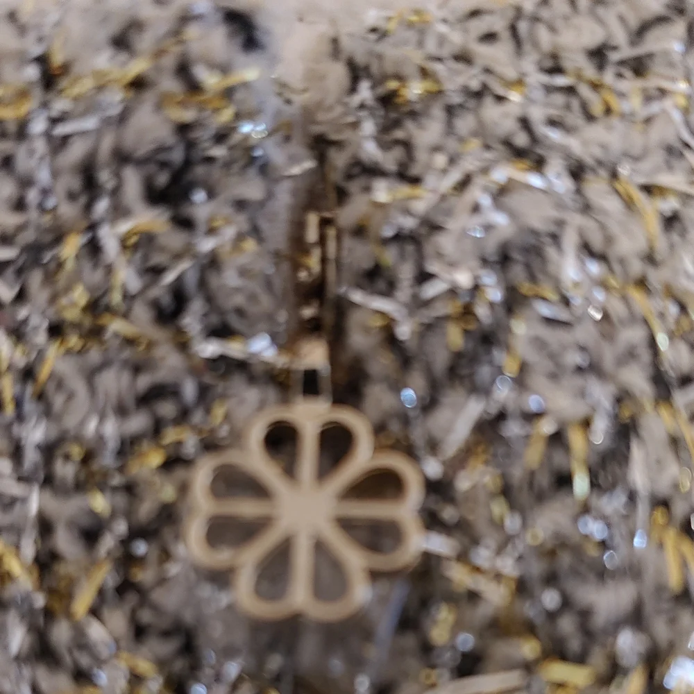 Kate Spade New Yorker Silver Metallic Tweed Skirt So Sparkly Size 14 NWOT